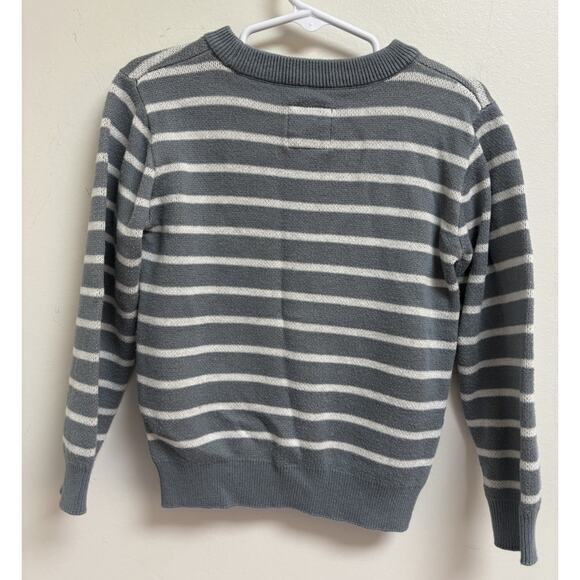 Little Sleepies Play 4T Gray Stripe Walrus Sweater Bamboo Knit Winter - Picture 2 of 3